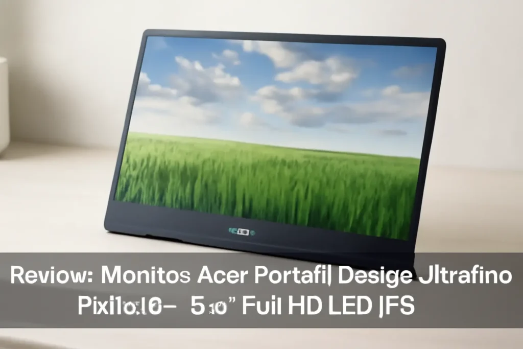 Monitor Acer Portátil Design Ultrafino PM161Q - 15,6” Full HD LED IPS