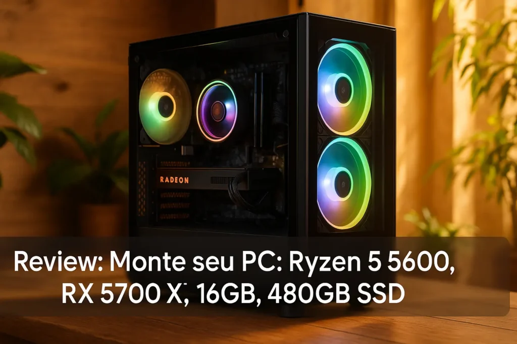 Monte seu PC: Ryzen 5 5600, RX 5700 XT, 16GB, 480GB SSD