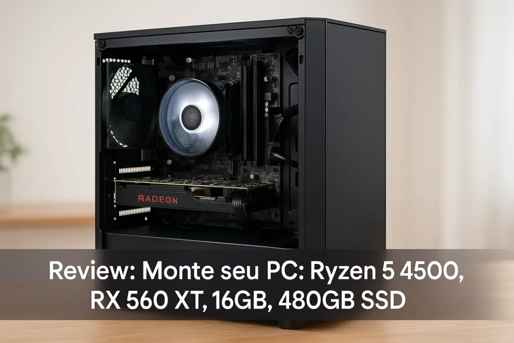 Monte seu PC: Ryzen 5 4500, RX 560 XT, 16GB, 480GB SSD