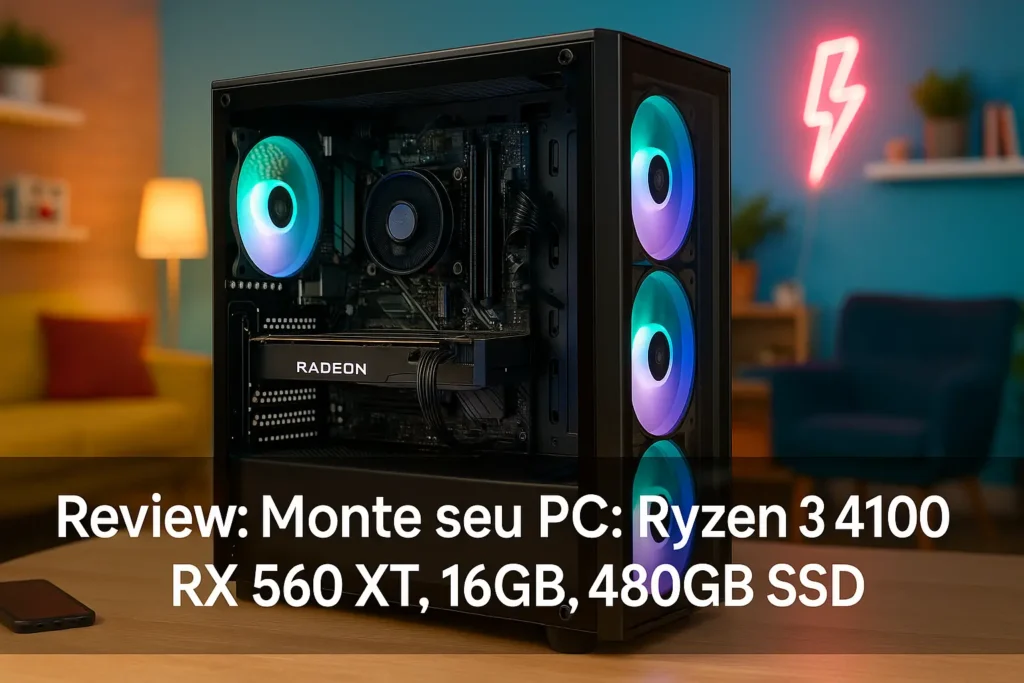 Monte seu PC: Ryzen 3 4100, RX 560 XT, 16GB, 480GB SSD