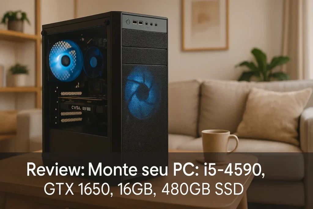 Monte seu PC: i5-4590, GTX 1650, 16GB, 480GB SSD