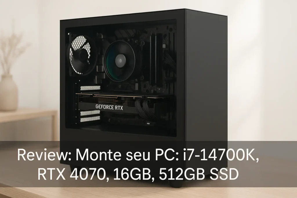 Monte seu PC: i7-14700K, RTX 4070, 16GB, 512GB SSD