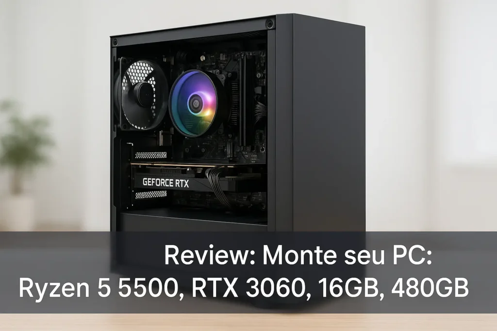 Monte seu PC: Ryzen 5 5500, RTX 3060, 16GB, 480GB SSD