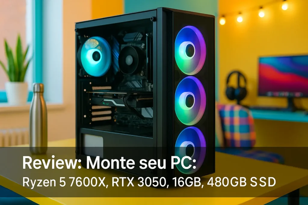 Monte seu PC: Ryzen 5 7600X, RTX 3050, 16GB, 480GB SSD