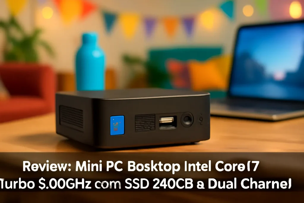 Mini PC Desktop Intel Core i7 Turbo 3,80GHz com SSD 240GB e Dual Channel