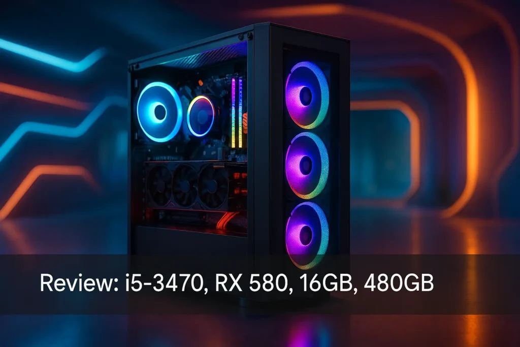 Monte seu PC: i5-3470, RX 580, 16GB, 480GB SSD