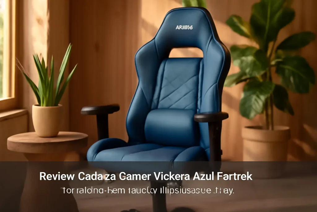 Cadeira Gamer Vickers Azul Fortrek: Conforto e Estilo para Longas Sessões de Jogo