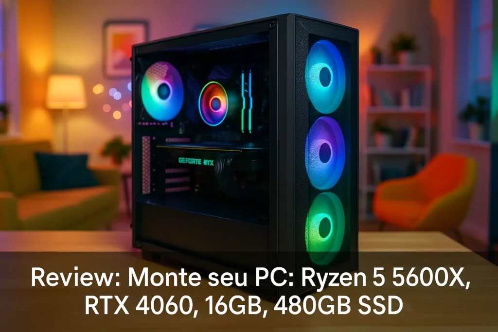 Monte seu PC: Ryzen 5 5600X, RTX 4060, 16GB, 480GB SSD