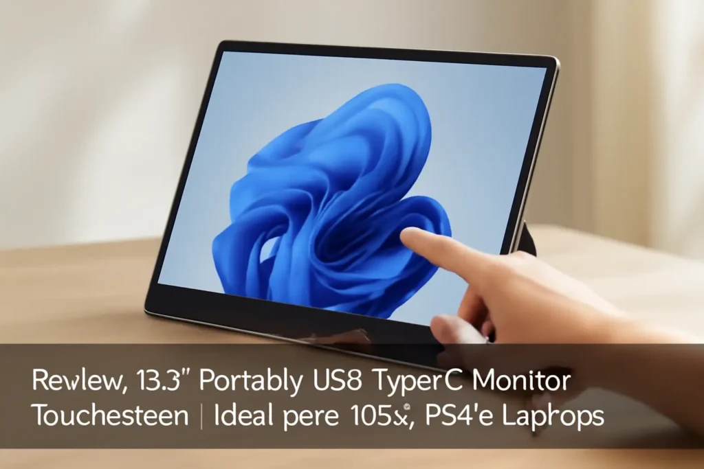 13.3” Portable USB Type-C Monitor Touchscreen - Ideal para Xbox, PS4 e Laptops