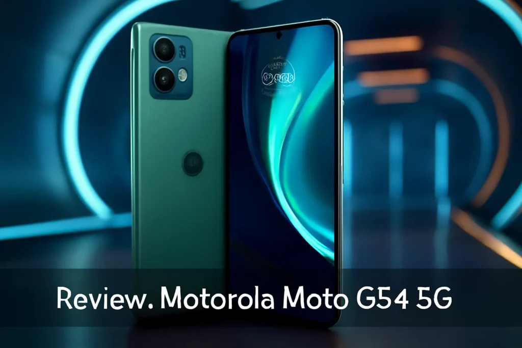 Smartphone Motorola Moto G54 5G - 256GB 16GB (8GB RAM+8GB Ram Boost) AI Camera 50MP Tela FHD 5000 mAh NFC Verde - Vegan Leather