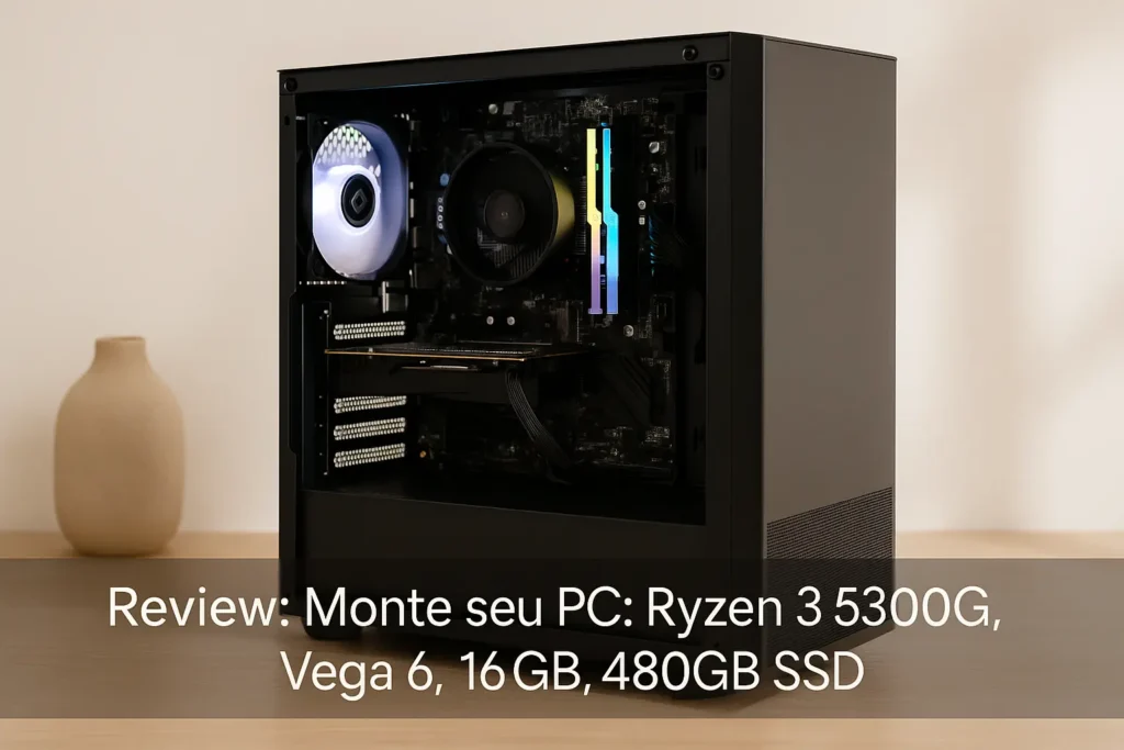 Monte seu PC: Ryzen 3 5300G, Vega 6, 16GB, 480GB SSD