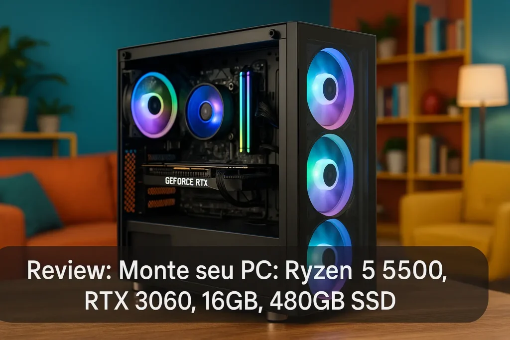 Monte seu PC: Ryzen 5 5500, RTX 3060, 16GB, 480GB SSD