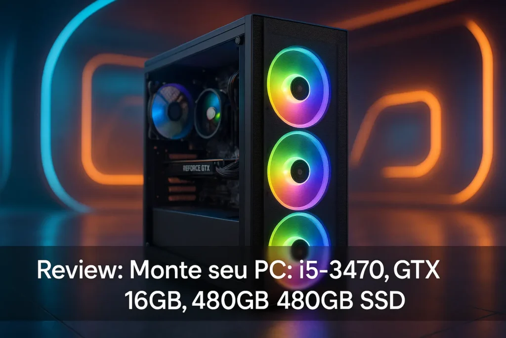 Monte seu PC: i5-3470, GTX 1060, 16GB, 480GB SSD