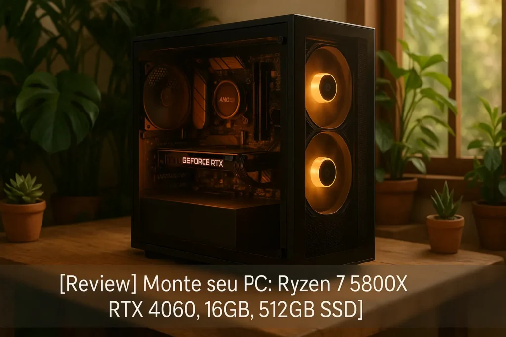 Monte seu PC: Ryzen 7 5800X, RTX 4060, 16GB, 512GB SSD
