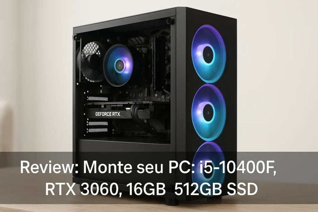 Monte seu PC: i5-10400F, RTX 3060, 16GB, 512GB SSD