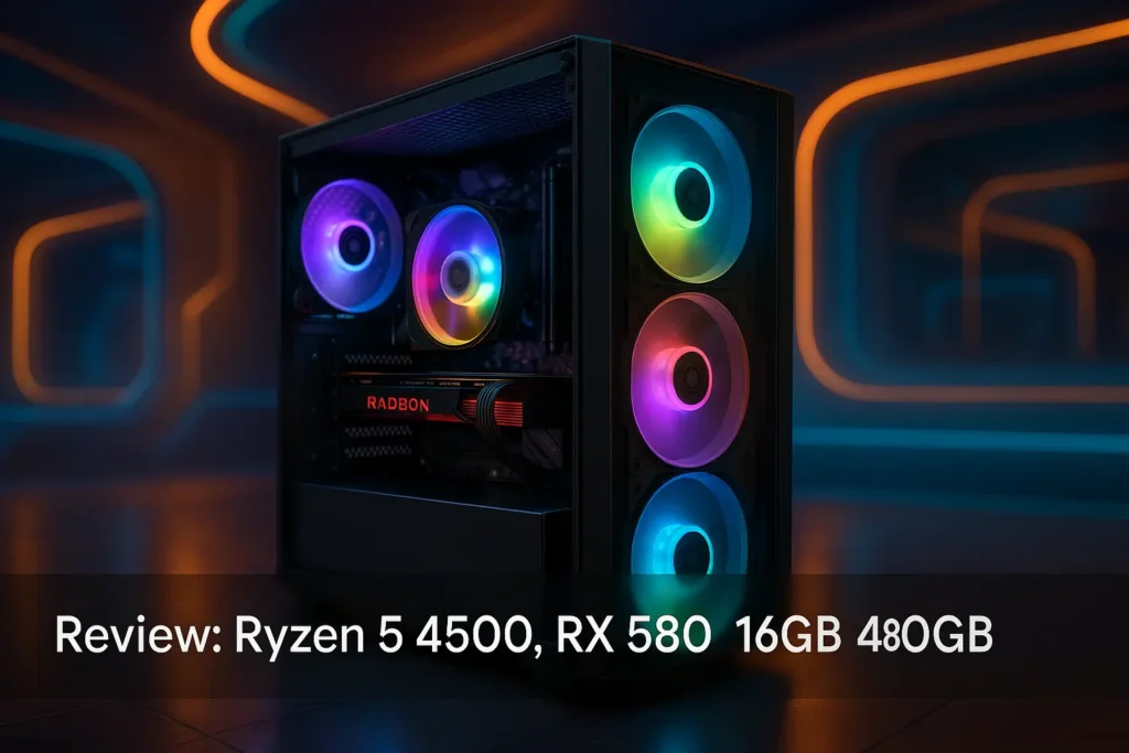 Monte seu PC: Ryzen 5 4500, RX 580, 16GB, 480GB SSD