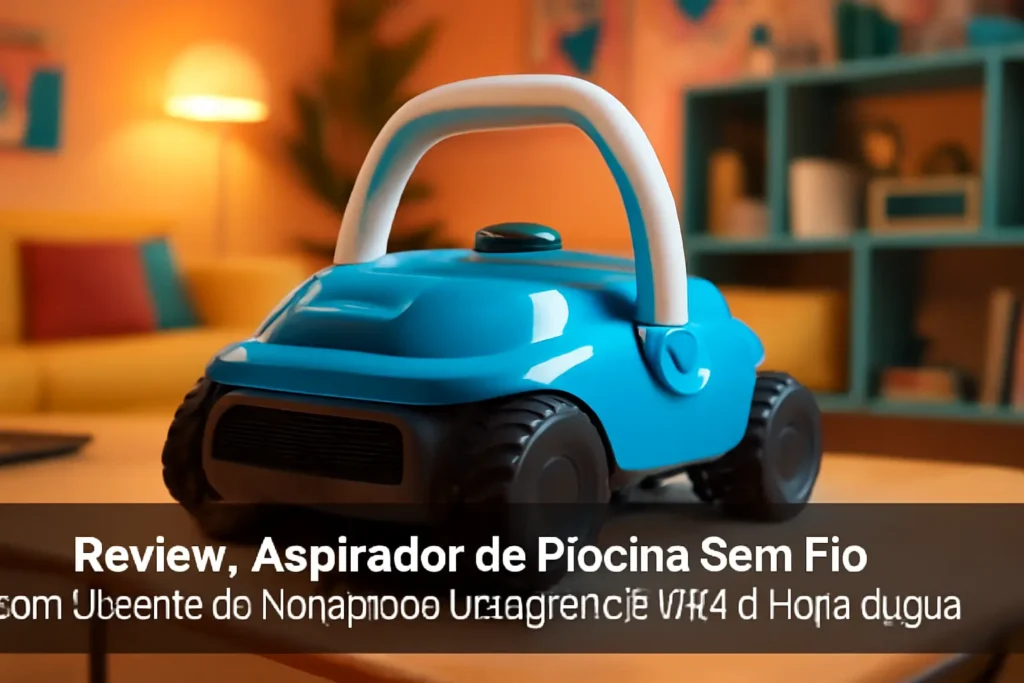 Aspirador de Piscina Sem Fio com Sistema de Navegação Inteligente e IPX8 à Prova D'Água