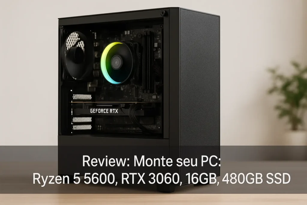 Monte seu PC: Ryzen 5 5600, RTX 3060, 16GB, 480GB SSD