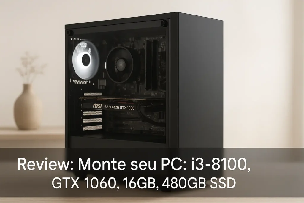 Monte seu PC: i3-8100, GTX 1060, 16GB, 480GB SSD
