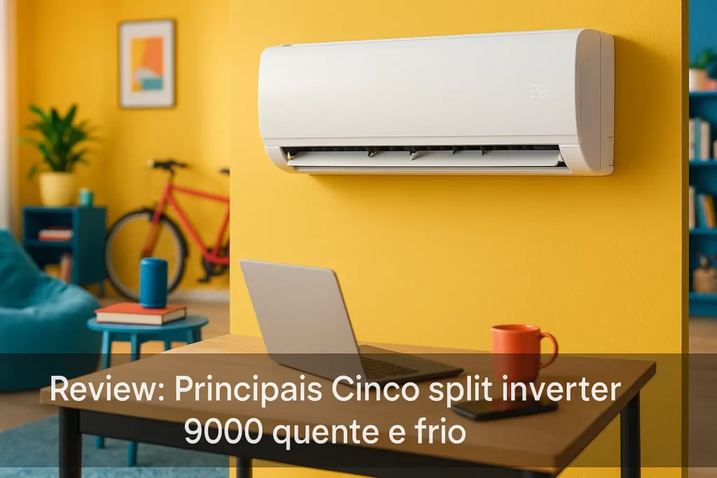 Principais Cinco split inverter 9000 quente e frio