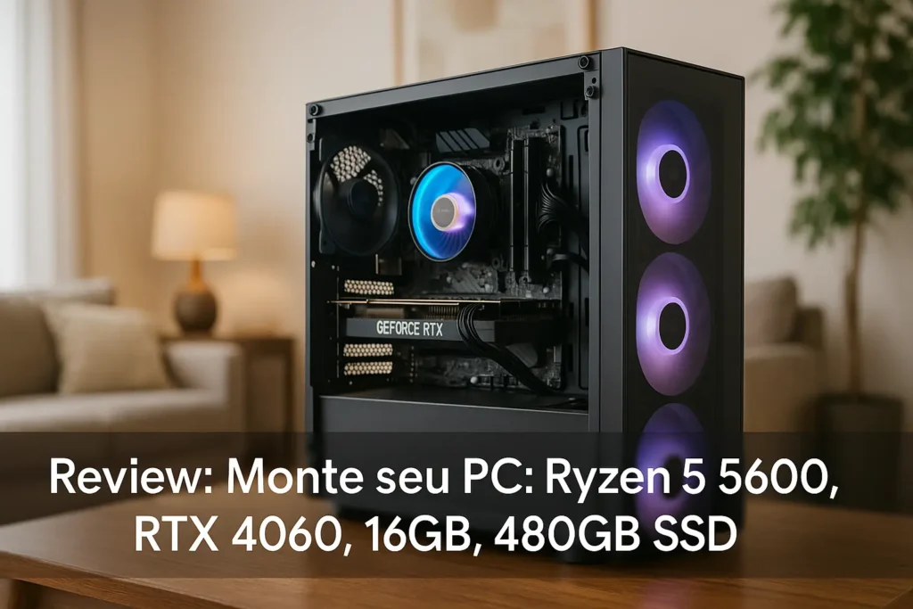 Monte seu PC: Ryzen 5 5600, RTX 4060, 16GB, 480GB SSD