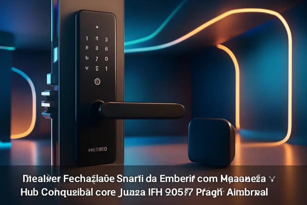 Fechadura Smart de Embutir com Maçaneta + Hub Compatível com Alexa IFR 7000+ Preto Intelbras