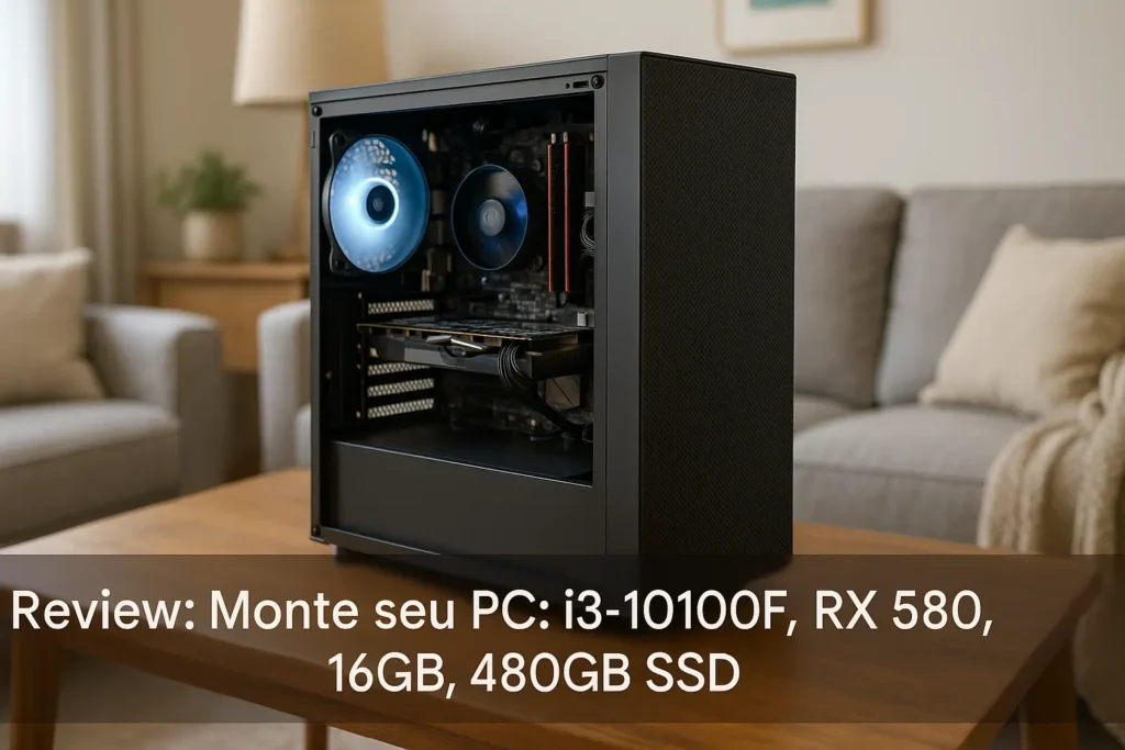 Monte seu PC: i3-10100F, RX 580, 16GB, 480GB SSD