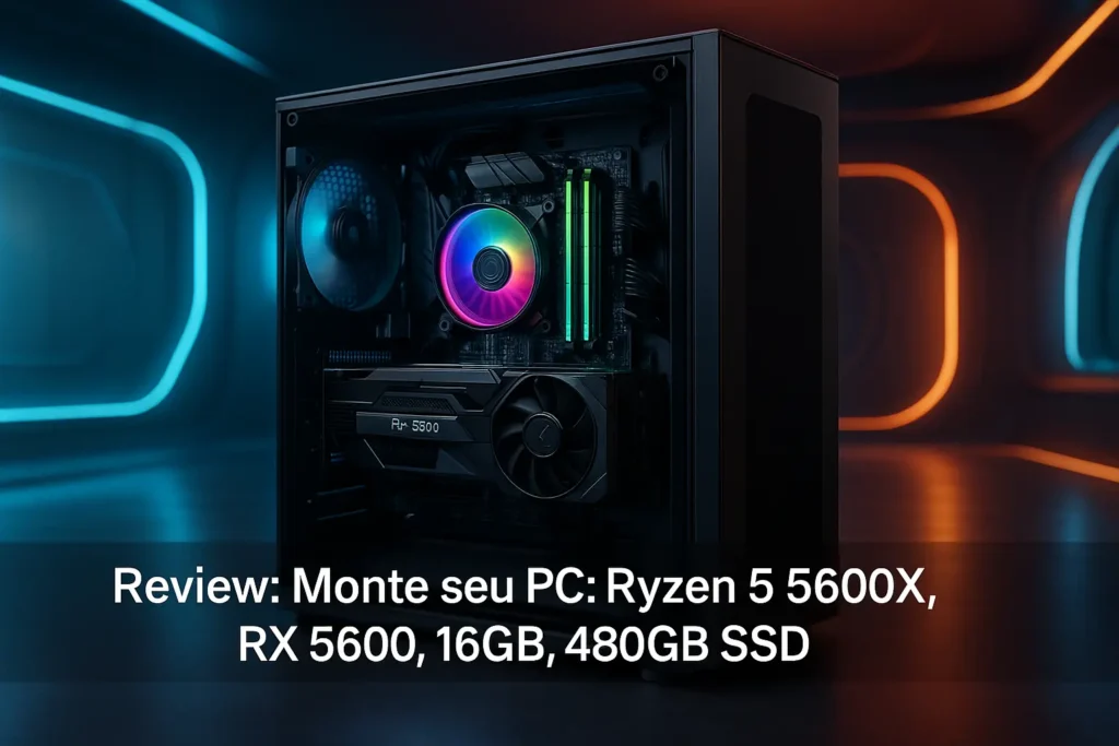 Monte seu PC: Ryzen 5 5600X, RX 5600, 16GB, 480GB SSD