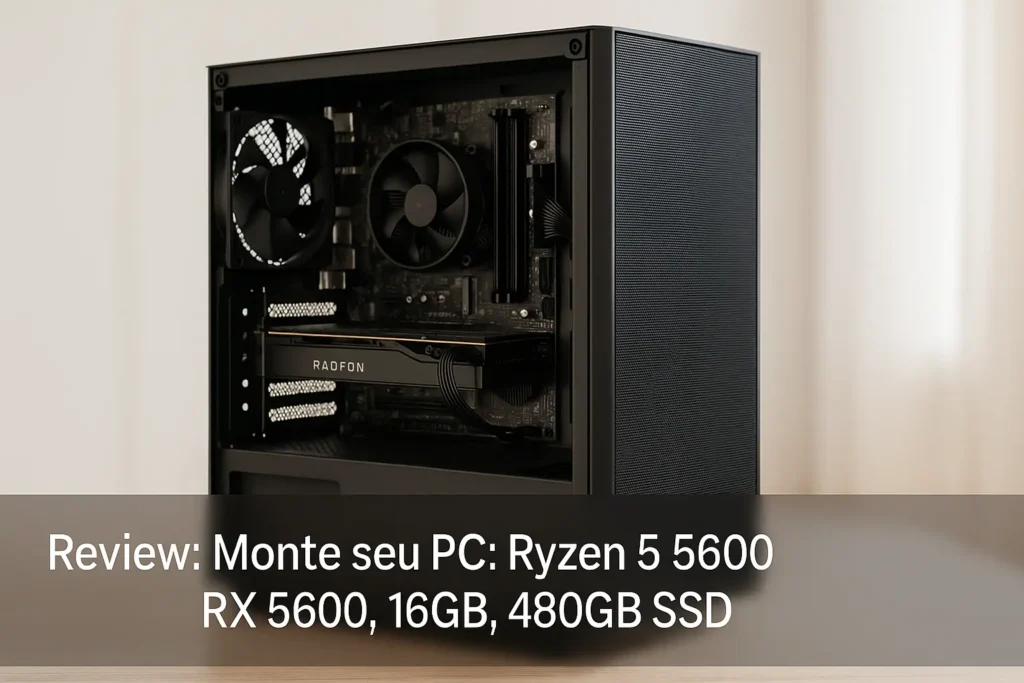 Monte seu PC: Ryzen 5 5600, RX 5600, 16GB, 480GB SSD