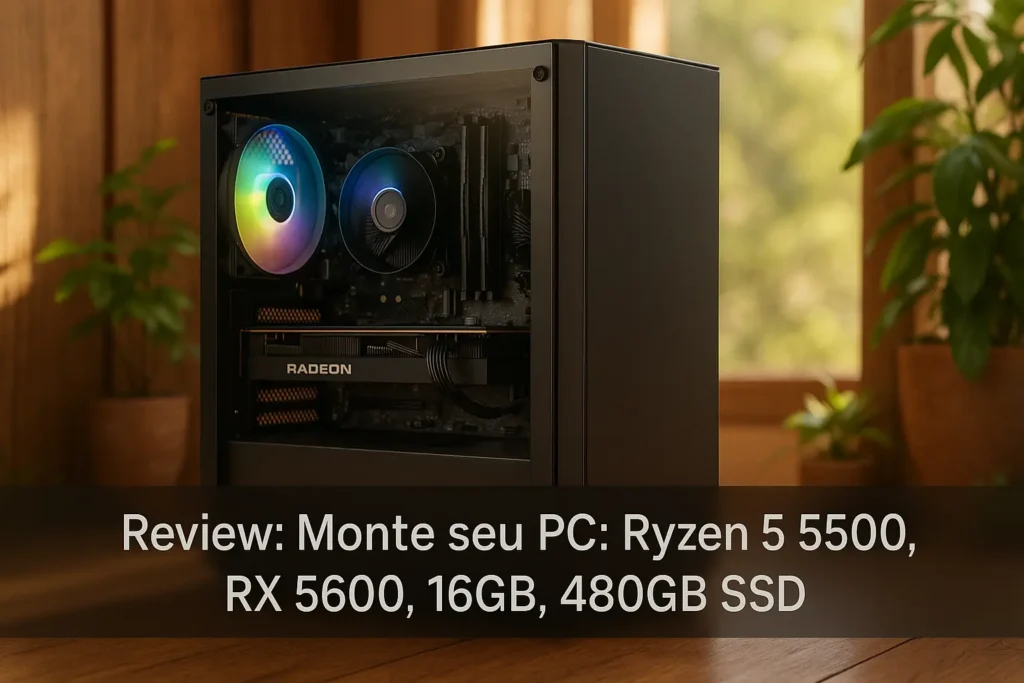 Monte seu PC: Ryzen 5 5500, RX 5600, 16GB, 480GB SSD