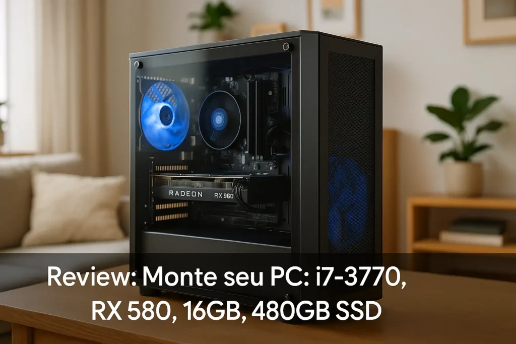 Monte seu PC: i7-3770, RX 580, 16GB, 480GB SSD