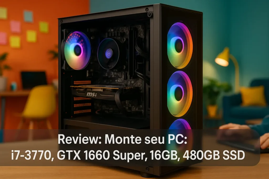 Monte seu PC: i7-3770, GTX 1660 Super, 16GB, 480GB SSD
