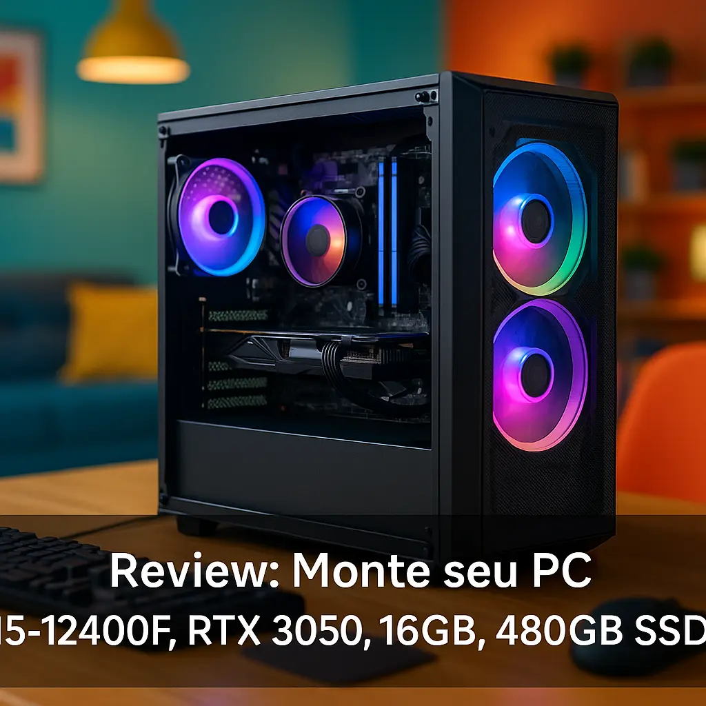 Monte seu PC: i5-12400F, RTX 3050, 16GB, 480GB SSD