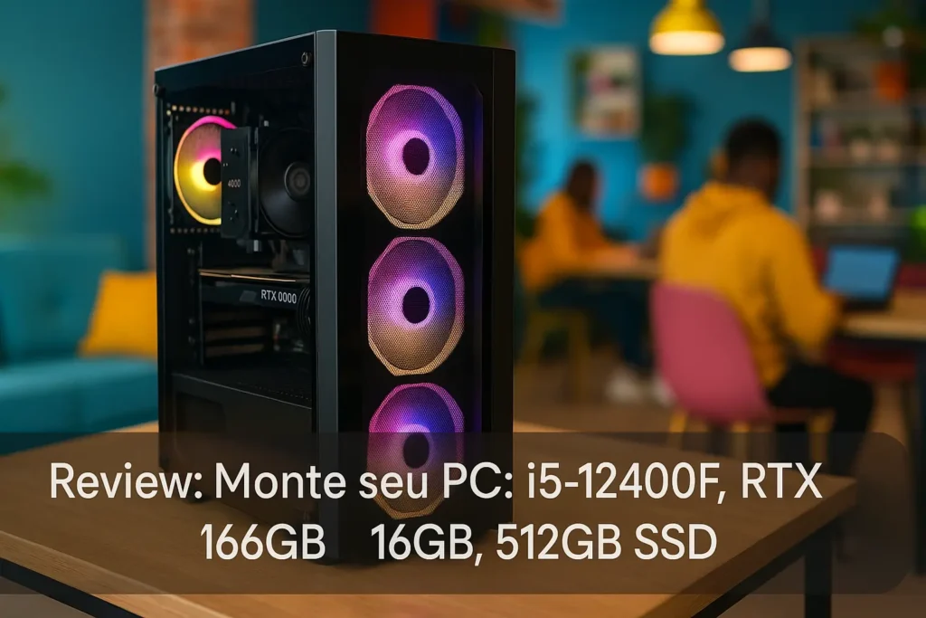 Monte seu PC: i5-12400F, RTX 4060, 16GB, 512GB SSD