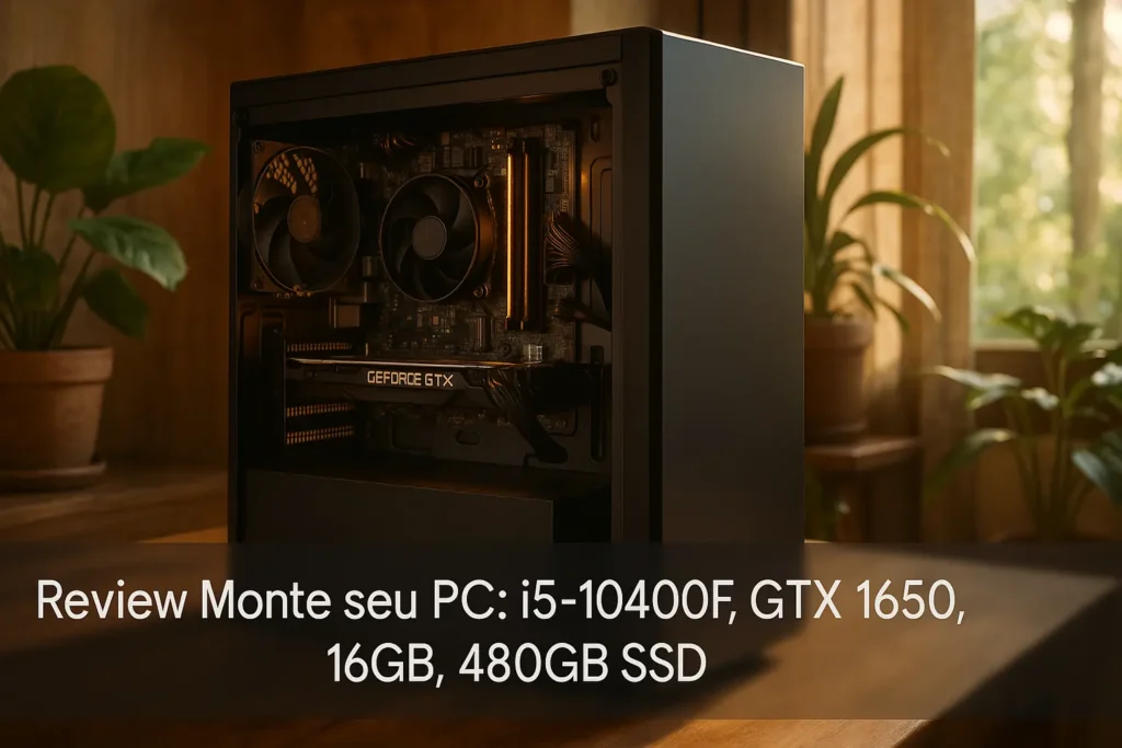 Monte seu PC: i5-10400F, GTX 1650, 16GB, 480GB SSD
