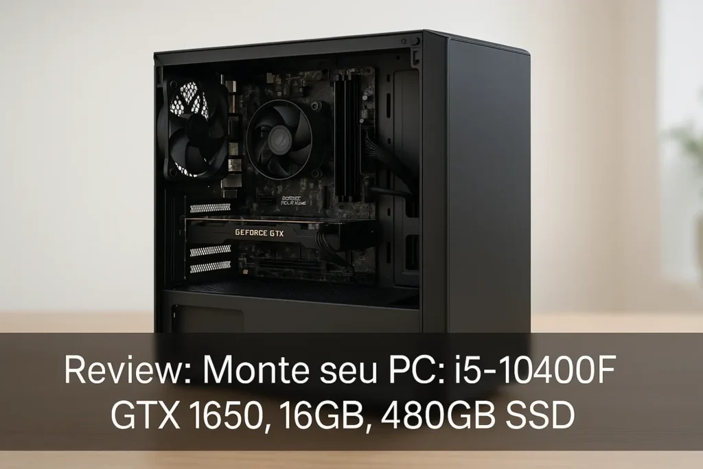 Monte seu PC: i5-10400F, GTX 1650, 16GB, 480GB SSD