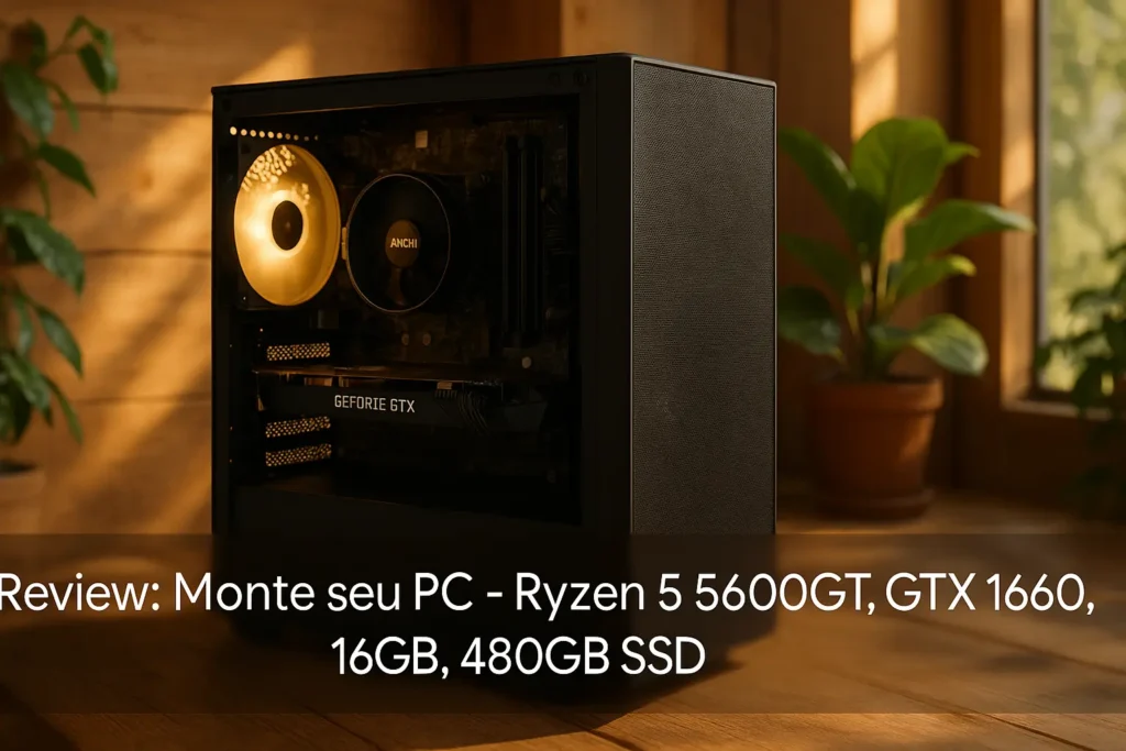 Monte seu PC: Ryzen 5 5600GT, GTX 1660, 16GB, 480GB SSD