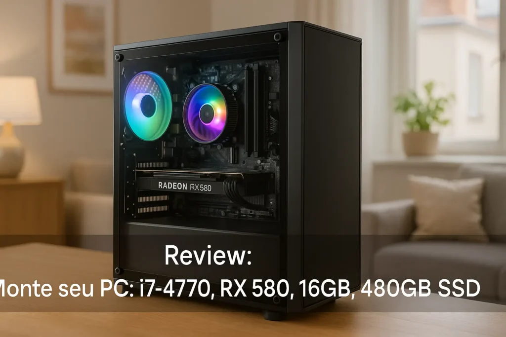 Monte seu PC: i7-4770, RX 580, 16GB, 480GB SSD