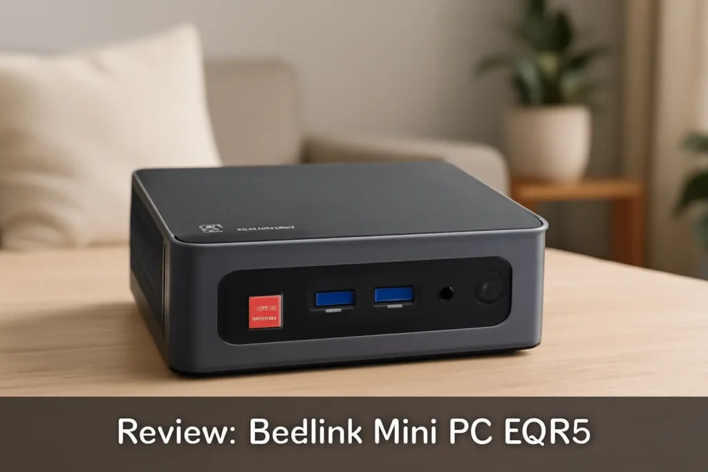 Beelink Mini PC EQR5 - Processador AMD Ryzen 7 5825U, 16GB RAM, 500GB SSD, 4K Dual Screen