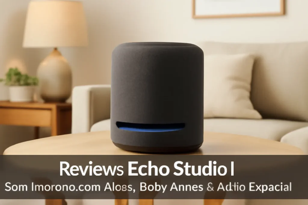Echo Studio | Som Imersivo com Alexa, Dolby Atmos e Áudio Espacial