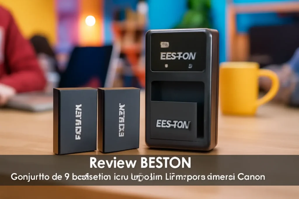 BESTON Conjunto de 2 baterias e carregador LP-E17 para câmeras Canon