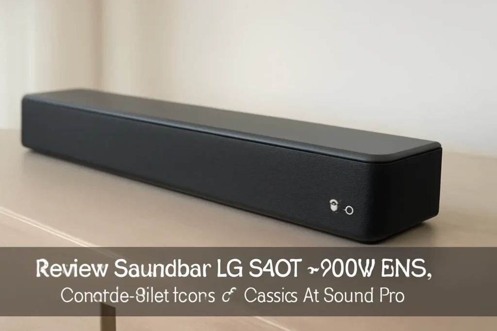 Soundbar LG S40T – 300W RMS, Conexão Bluetooth, 2.1 Canais, AI Sound Pro