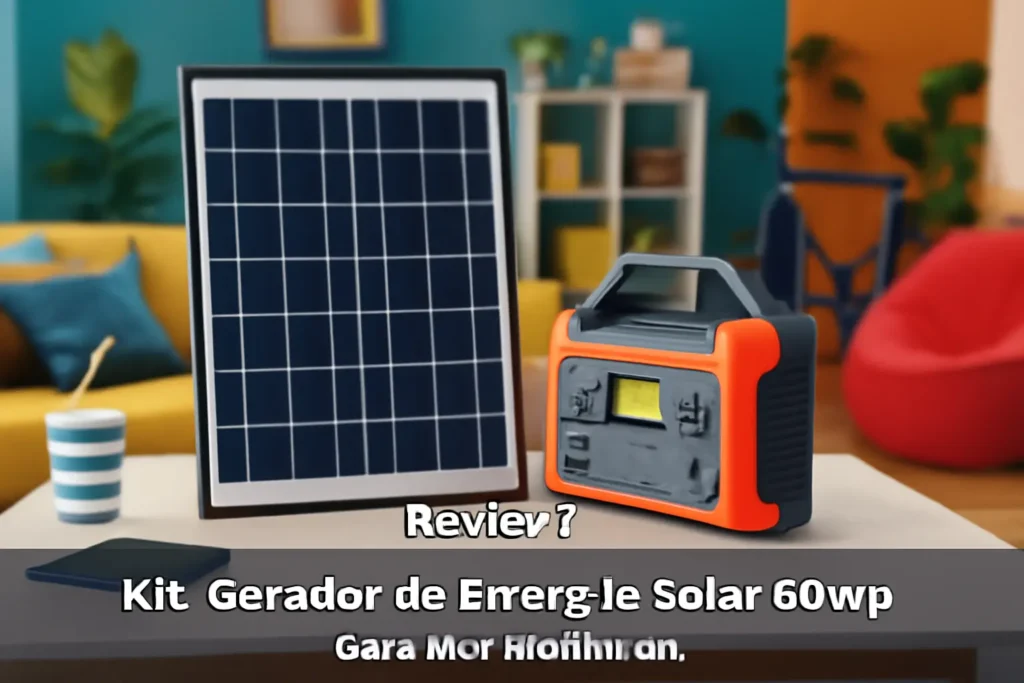Kit Gerador de Energia Solar 60wp - Gera Até 160wh/dia