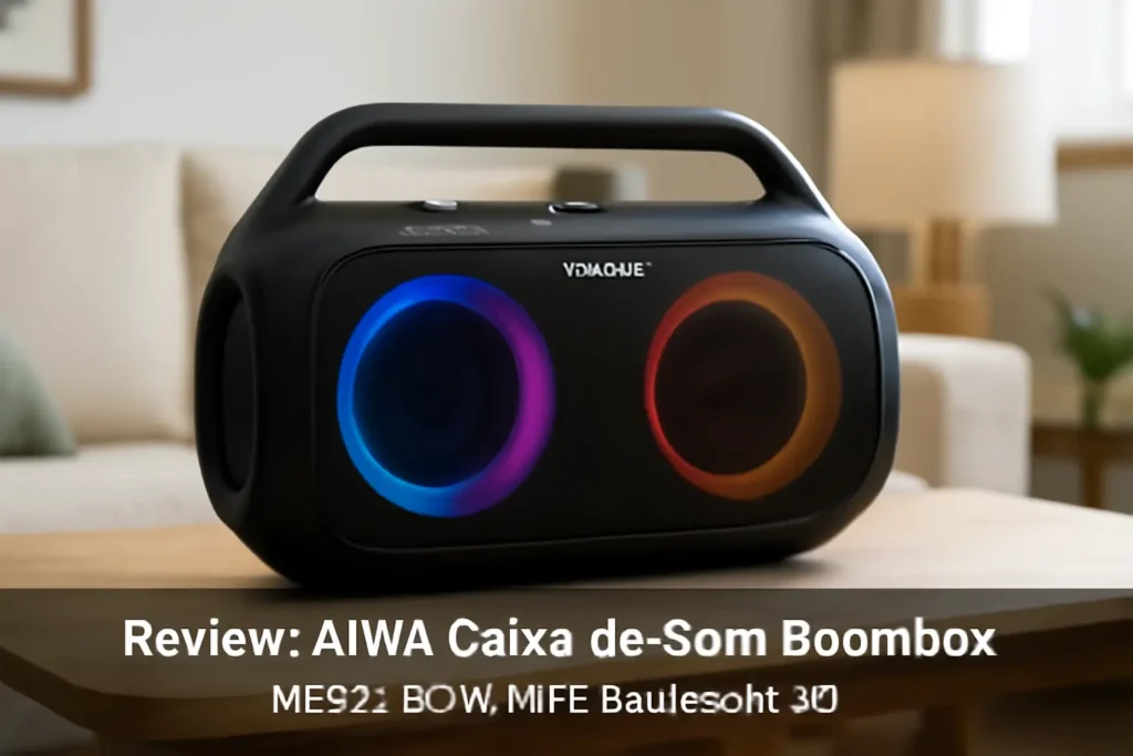 AIWA Caixa de Som Boombox BBS01 200W RMS Bluetooth 5.3