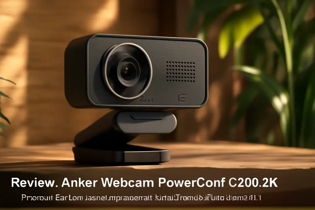 Anker Webcam PowerConf C200 2K: Microfone com Cancelamento de Ruído e Correção de Pouca Luz