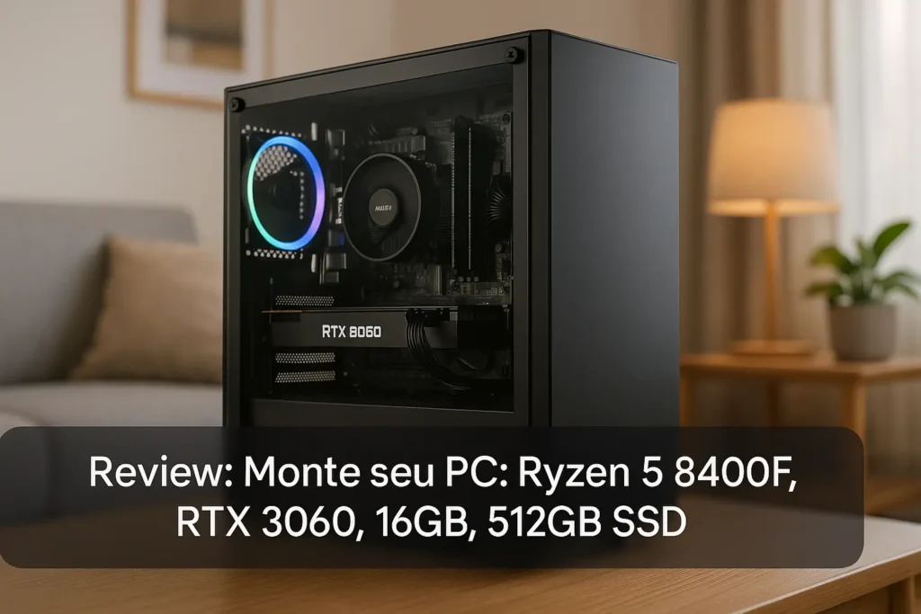 Monte seu PC: Ryzen 5 8400F, RTX 3060, 16GB, 512GB SSD