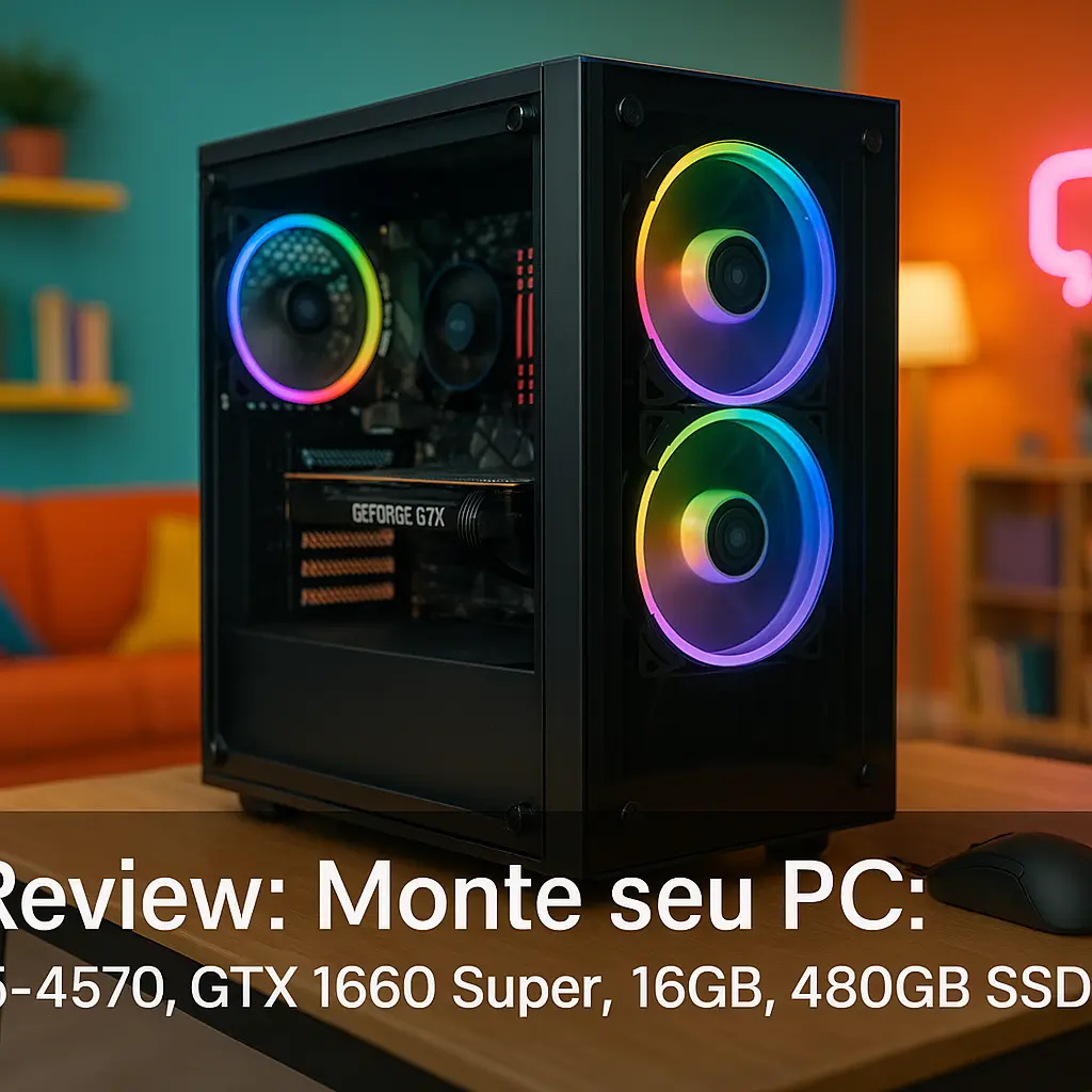 Monte seu PC: i5-4570, GTX 1660 Super, 16GB, 480GB SSD