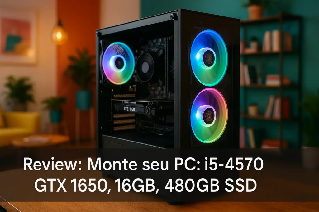 Monte seu PC: i5-4570, GTX 1650, 16GB, 480GB SSD