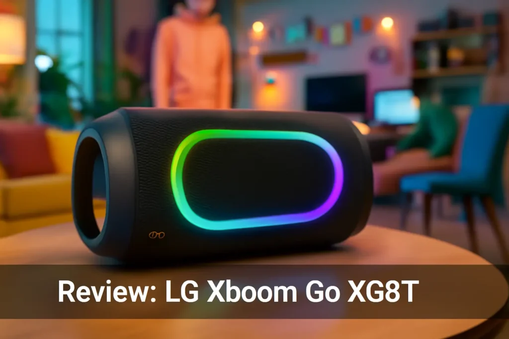 LG Xboom Go XG8T - Potência de 60W, Iluminação LED, IP67 e 15h de Bateria