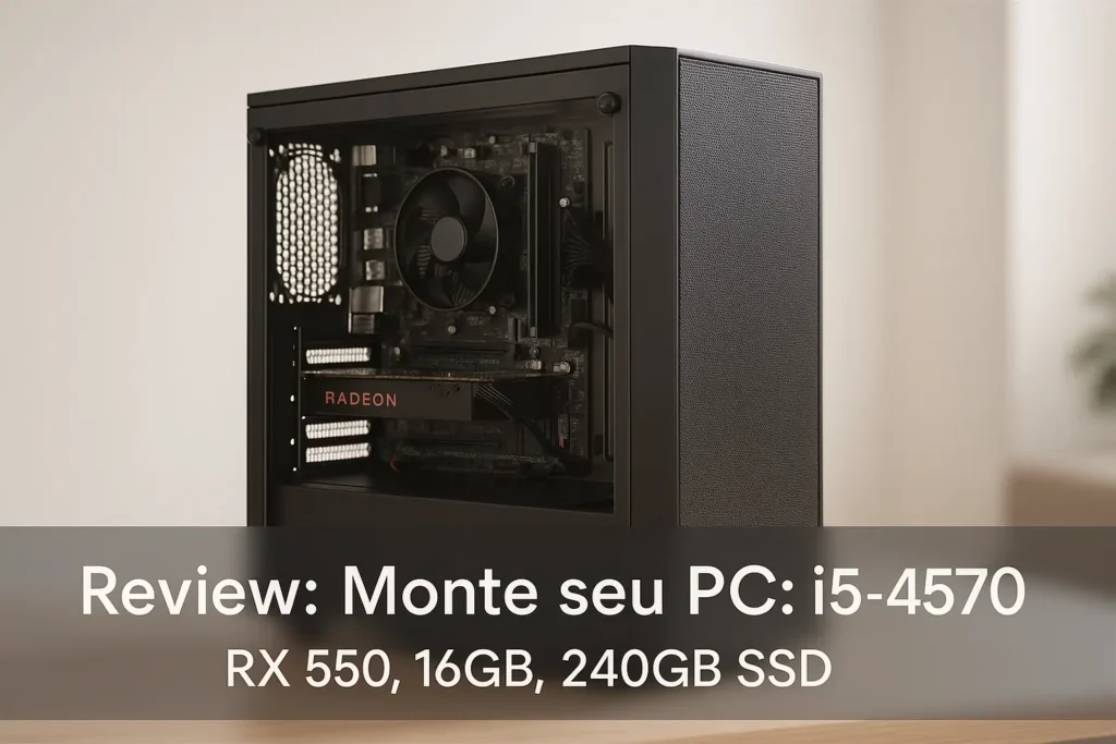 Monte seu PC: i5-4570, RX 550, 16GB, 240GB SSD